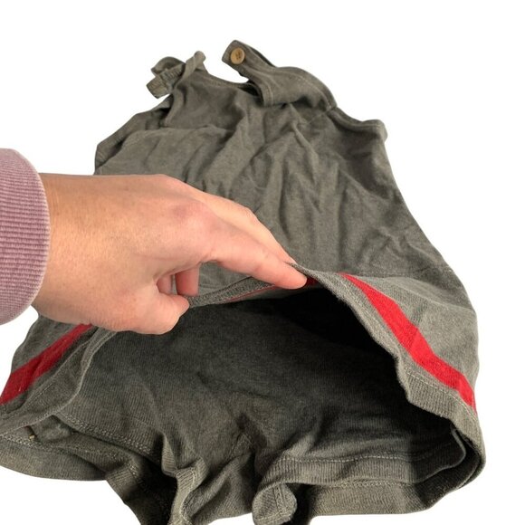 Vintage Gray Wool ? Gantner Mattern Co. Swimsuit Red Stripe - Picture 8 of 9